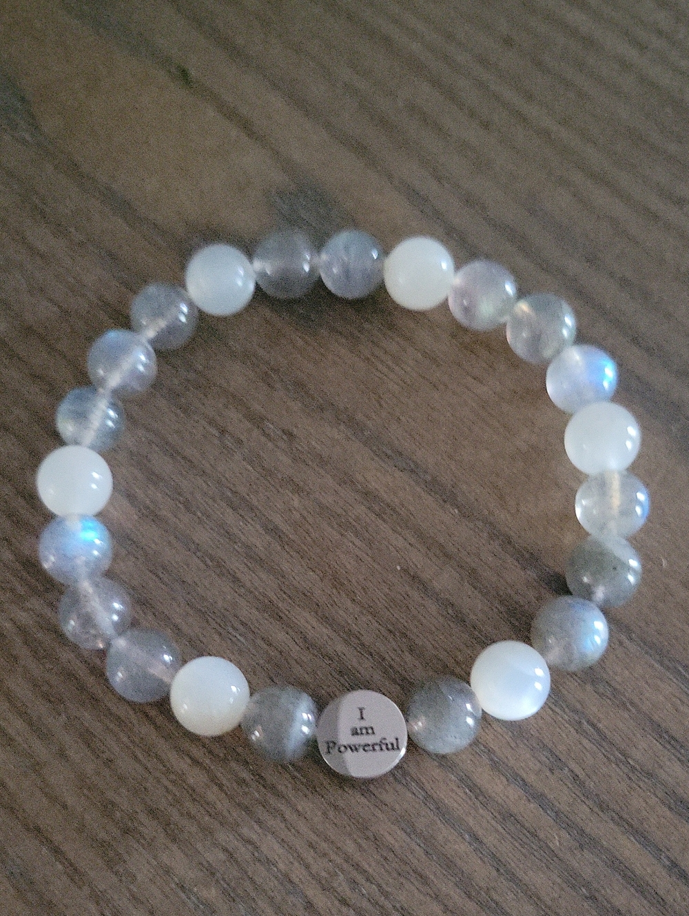 Handmade I Am Powerful Crystal Bracelet